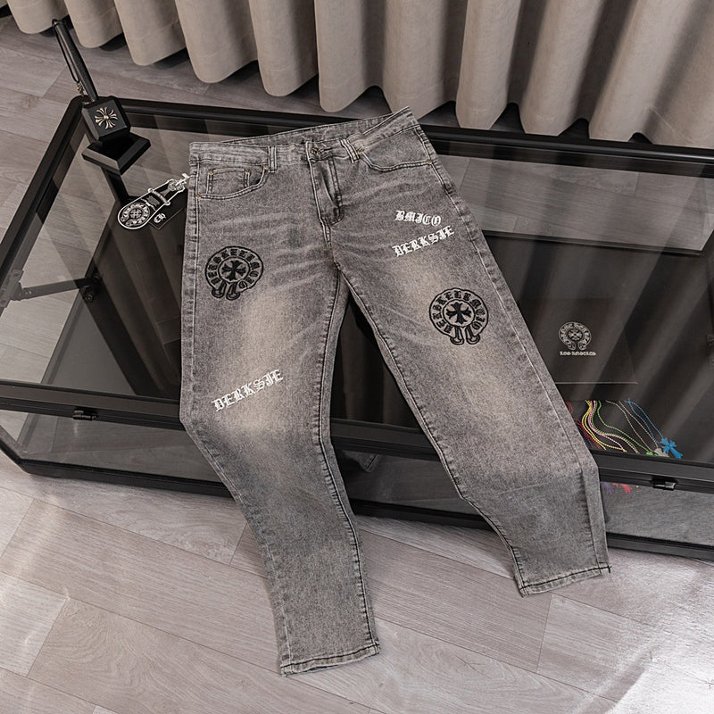 CHH Chrome Hearts Jeans Unisex Casual Loose Jeans
