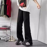Unisex Jeans Old Jeans Vibe High Street Loose Straight Pants Washed