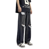 Unisex Jeans Ripped Jeans Men's Loose Straight Pants