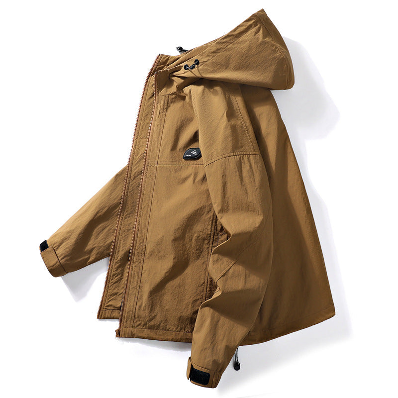 Nasa Jacket Men's Coat Spring and Autumn Hooded All-Matching Clothes Loose