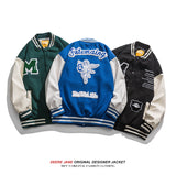Men Baseball Jacket Spring Baseball Jacket Retro Loose Vintage Casual Jacket
