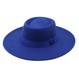 Walter White Hats Solid Color Wool Autumn and Winter Warm Outdoor Oval Ring Top Hat