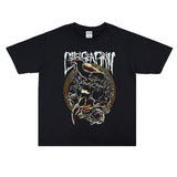 Rock Star T Shirt Dead Core Rock Metal Chelsea Grin Band Washed Distressed T-shirt for Men and Women