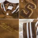 Men's Baseball Jacket Jacket Men's Vintage Cotton-Padded Casual Jacket Winter