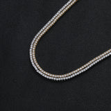 Zircon necklace copper micro-zircon single-row chain