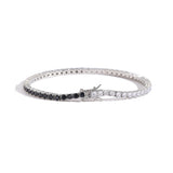 Zircon necklace black zirconium white zirconium tennis chain