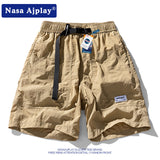Nasa Shorts Men's Casual Loose Solid Color Shorts