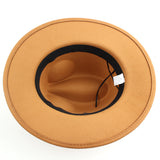 Walter White Fedora British Gentleman Fedora Hat Men's and Women's Woolen Felt Top Hat Fashion Simple