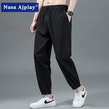 Nasa Sweatpants Black Pants Men's Summer Thin Fashion Brand Student Loose