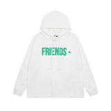 Vlone Hoodie autumn and winter green big V letter hooded sweater