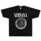 Rock Star T Shirt Nirvana Vestibule T-shirt American Street Loose Print Vintage Short Sleeve