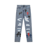 CHH Chrome Hearts Jeans Unisex Casual Loose Jeans