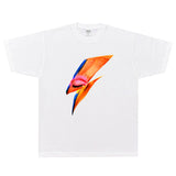Rock Star T Shirt Retro Loose-Fitting Pure Cotton Short Sleeves