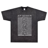Rock Star T Shirt Joy Division Unknown Pleasures T-shirt Rock Band Retro Loose Short Sleeve