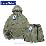 Nasa Tracksuit Clothes Men's Sports Suit Summer Fashion Brand Middle School Student Two-Piece Suit