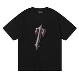 Trapstar T Shirts Trapstar Letter Print Loose Casual Short Sleeve T-Shirt