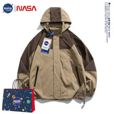 Nasa Jacket Spring Couple Colorblock All-Matching Hooded Jacket