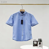 Tommy T Shirts Tommy Men's Embroidery Casual Cotton Short Sleeve Shirt