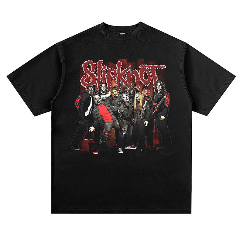Rock Band T Shirt Short Sleeve T-shirt Loose High Street