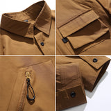 Men Long-Sleeved Shirt Spring Long Sleeve Shirt Coat Men Loose Casual Shirt