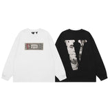 Vlone Sweatshirts Fall/Winter Dollar Big V Letter Crew Neck