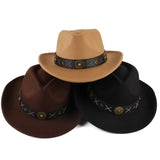 Walter White Fedora Autumn and Winter Men's and Women's Wool-like Felt Cap Polyester Cotton Thermal and Windproof Cowboy Hat