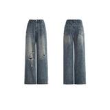 Unisex Jeans American Vintage Ripped Jeans Summer Loose