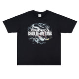 Rock Star T Shirt Raekwon Printed T-shirt Short Sleeve Loose Washed-out Distressed Men and Women