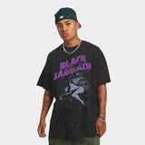 Rock Band T Shirt Washed Short Sleeve T-shirt round Neck