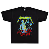 Rock Star T Shirt Metallica Justice for All T-shirt Rock Band American Style Loose Vintage