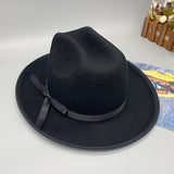 Walter White Fedora Woolen Cowboy Hat Bow Men's Jazz Top Hat Autumn and Winter