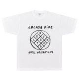 Rock Star T Shirt Arcade Fire Reflektor T-shirt Rock Band American Style Loose Short Sleeve