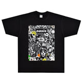 Rock Star T Shirt T-shirt Oasis Band Rock American Vintage Short Sleeve