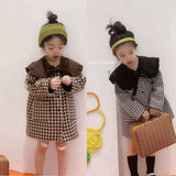 Girl Jacket Girls' Coat Plaid Autumn and Winter