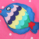 Girl Dress Girls' Summer Knitted Cotton round Neck Embroidered Princess Dress Cute Pocket