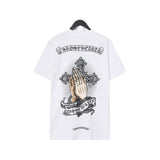 CHH Chrome Heart T Shirts Croix Hands Ribbon Cross