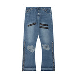 Gallery Dept Jeans Unisex Loose Zippered Hems Flared Jeans