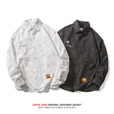 Men Long-Sleeved Shirt Long Sleeve Printed Shirt Men's Spring Loose Design Coat