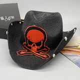 Walter White Fedora Cowboy Hat Skull Men's and Women's Holiday Hat Straw Hat