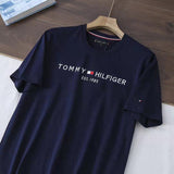 Tommy T Shirts Tommy Embroidered Letter Short Sleeve T-shirt
