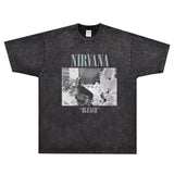 Rock Star T Shirt T-shirt Nirvana Band Rock Loose Vintage Print Short Sleeves