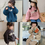 Girl Jacket Girls' Sweater Half Velvet Hoodie