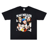 Rock Star T Shirt Mac Miller Hip-Hop Street Printed T-shirt Short Sleeve Loose