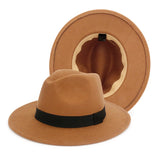 Walter White Fedora Fedora Hat Autumn and Winter Broad-Brimmed Hat Fashion Woolen Hat Men's and Women's Cashmere Felt Cap