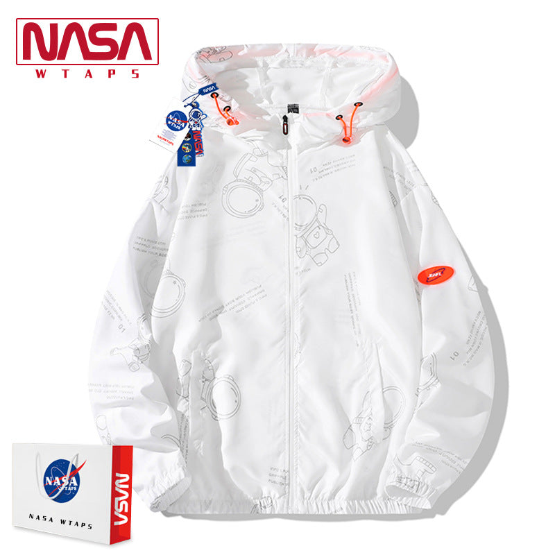 Nasa Sun Protection Shirt Summer Men and Women Sun Protection Clothing Fashion Brand