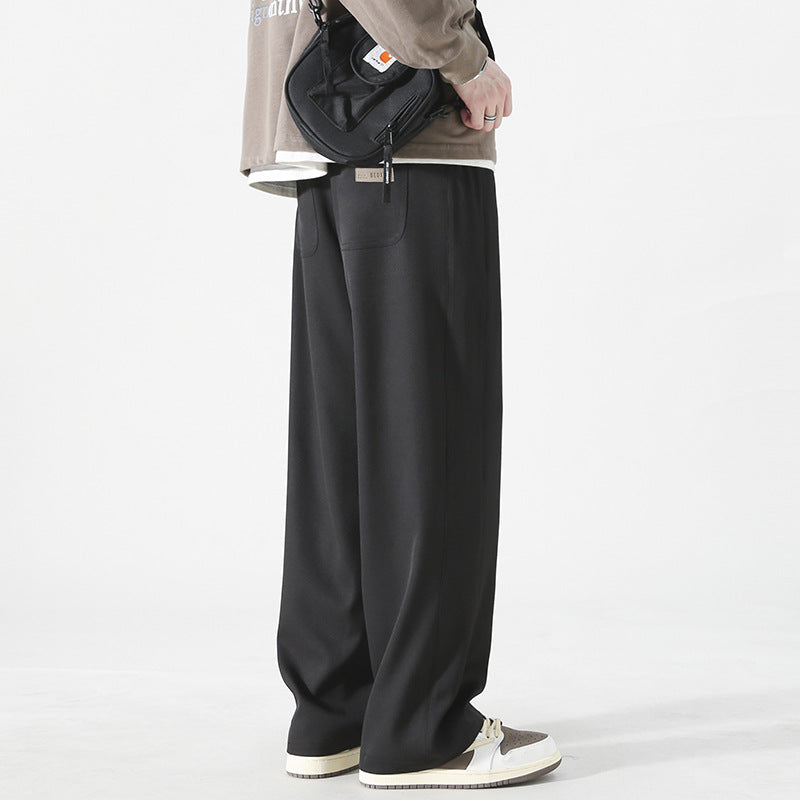 Nasa Sweatpants Men's Spring and Summer High Street Retro Loose Wide-Leg Straight Pants