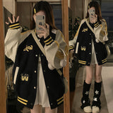 Unisex Baseball Jersey Vintage Embroidered Casual Loose Jacket