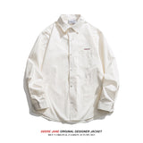 Men Long-Sleeve Shirt Men's Spring White Shirt Coat