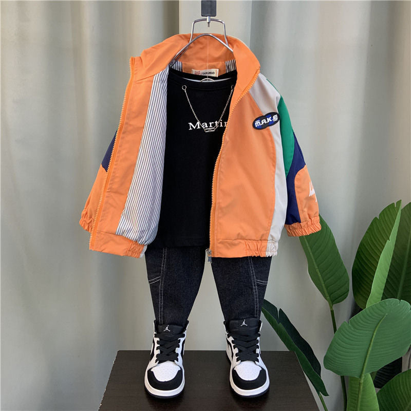 Boy Jacket Boy's Spring Coat Western Style Fashion Clothes Ruoshuai Jacket