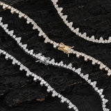 Zircon necklace Mixed flower-shaped zircon necklace